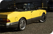 saab900 cabriolet geel